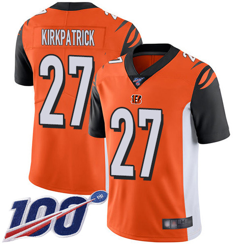 Cincinnati Bengals Limited Orange Men Dre Kirkpatrick Alternate Jersey NFL Footballl #27 100th Season Vapor Untouchable